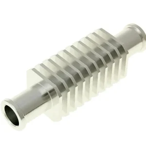Durchlaufkühler / Minikühler Aluminium silber (30x103mm) 17mm Schlauchanschluss Schnäppchen
