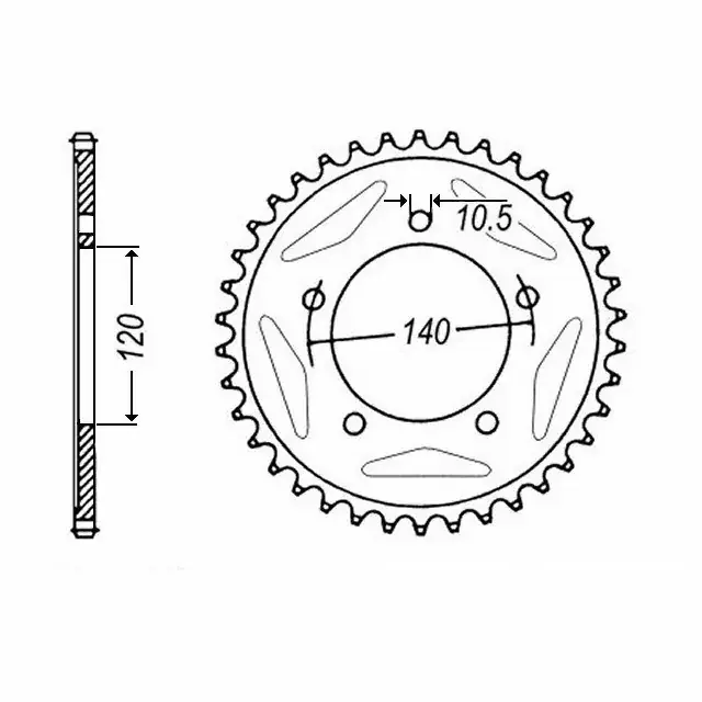Kettenrad Aluminium Z-43 passend für Suzuki & Triumph Top-Preis