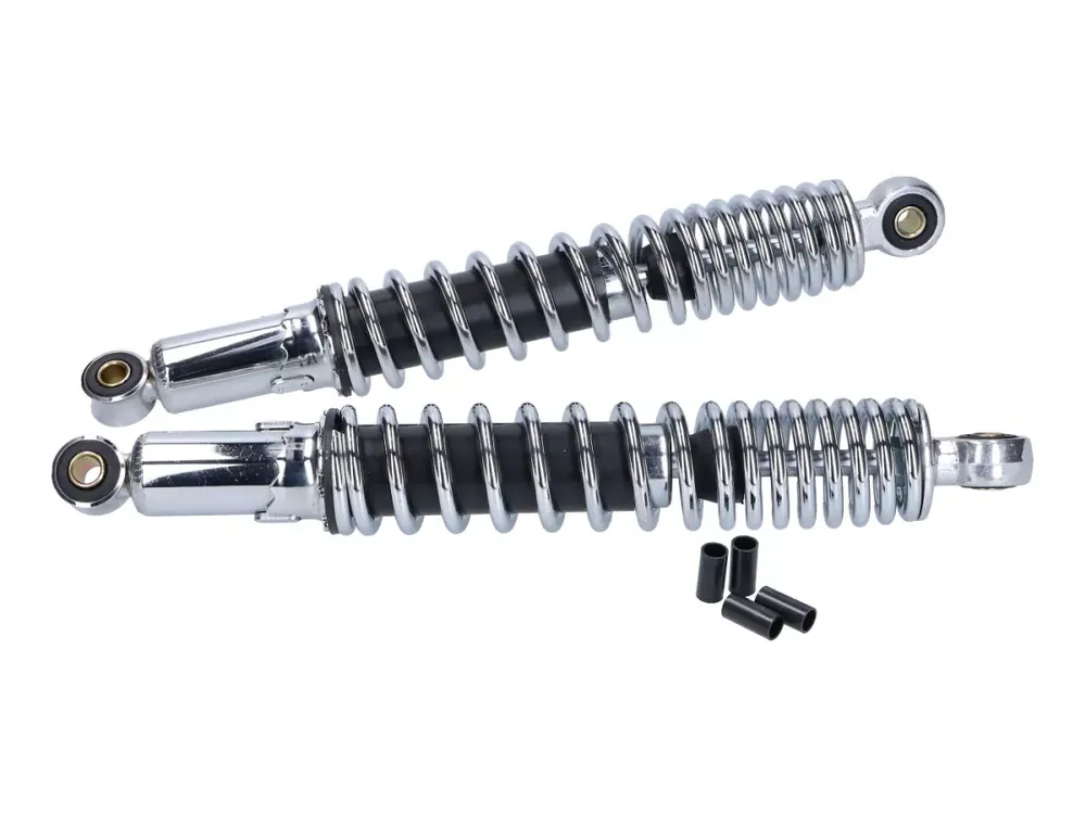 Versand Am Gleichen Tag Stoßdämpfer Satz hinten 340mm Chrom