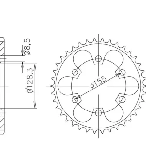 Kettenrad Stahl 38 Zähne Teilung 525 passend für KTM Sale