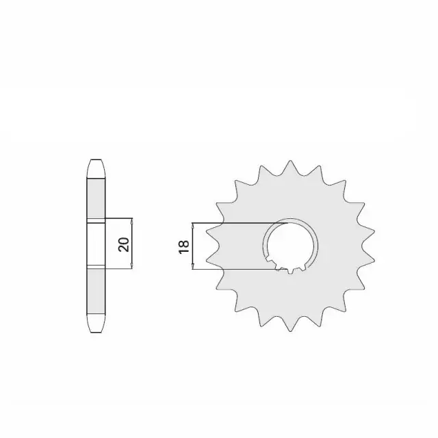 Ritzel 14 Zähne Teilung 428 passend für Suzuki, Hyosung, HMZ Schneller Versand
