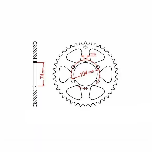 Mega-Angebot Kettenrad Stahl 42 Zähne Teilung 530 passend für Kawasaki Z650 KZ650B