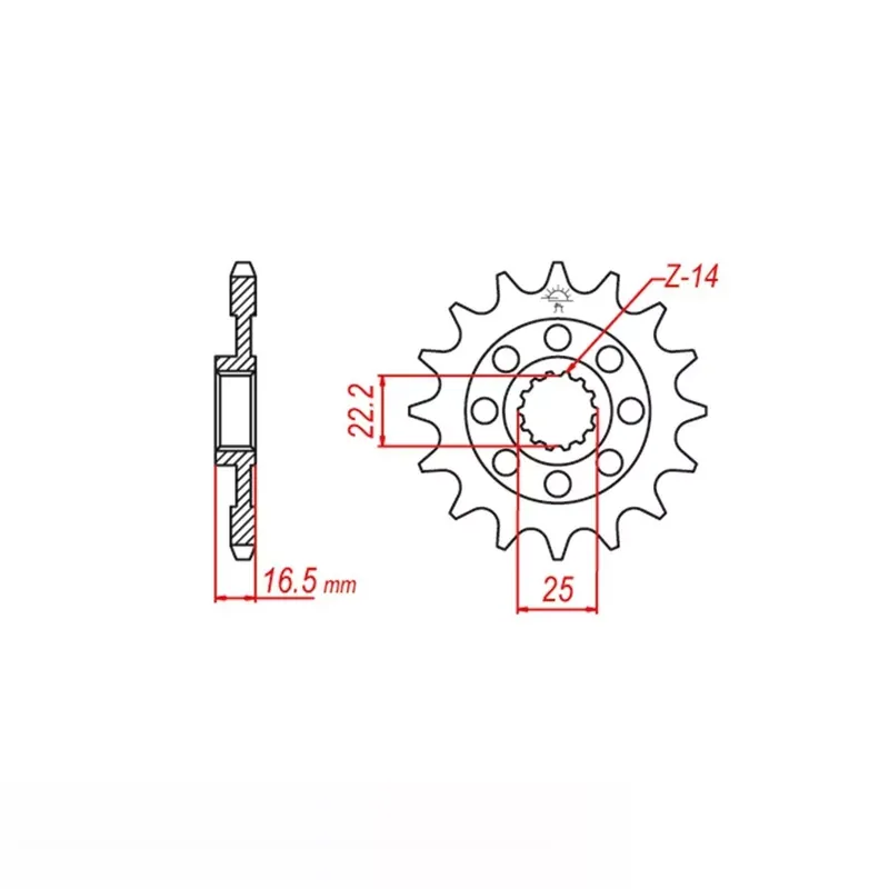 Jetzt Kaufen Ritzel 14 Zähne 525 passend für Ducati