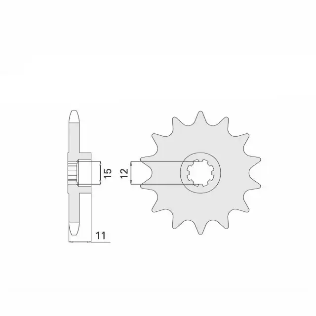 Angebot Ritzel 11 Zähne Teilung 415 passend für Aprilia, Benelli, Malaguti u. a.