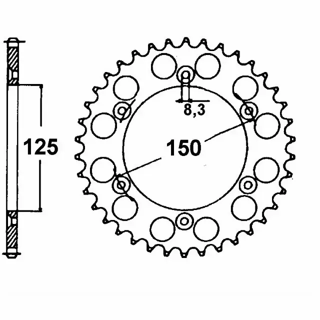 Nur Für Kurze Zeit Kettenrad Aluminium passend für Husaberg/KTM Z-40