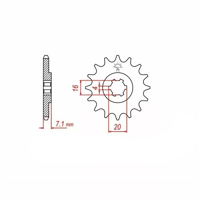 Ritzel 12 Zähne Teilung 420 passend für Suzuki TS50XK SA11C Meistverkauft