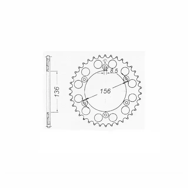 Nur Heute Kettenrad Aluminium passend für Suzuki Z-43