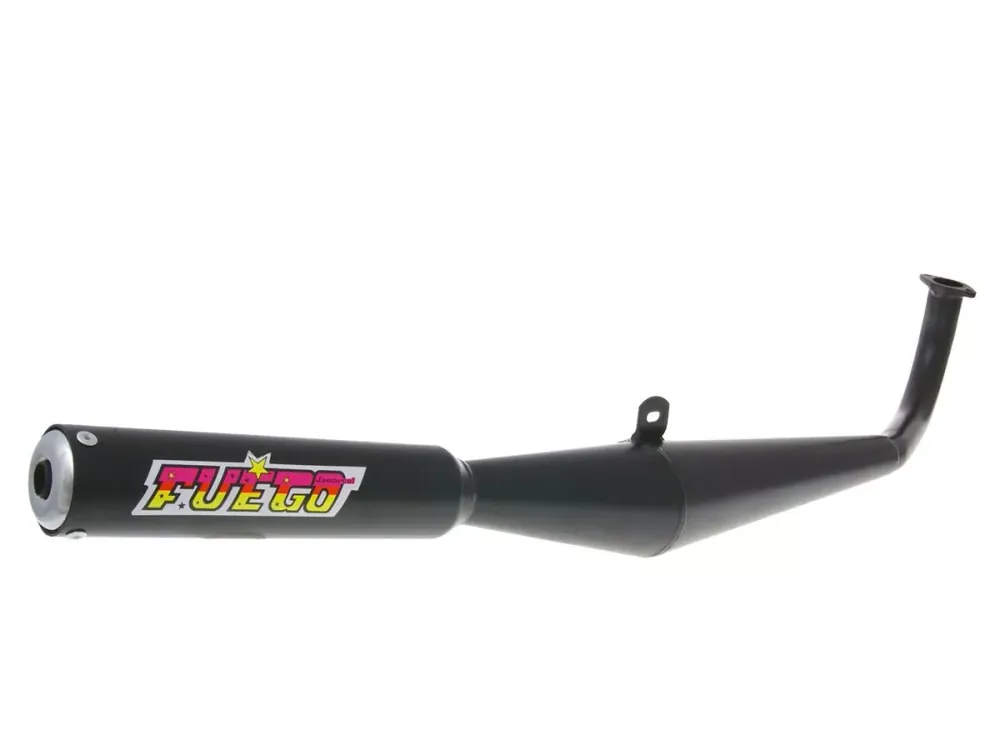 Kostenloser Versand Auspuff Fuego Boss schwarz für Tomos