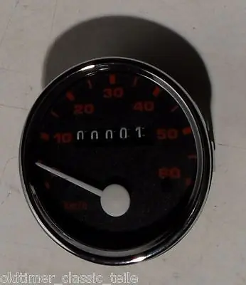 Tacho Repro Zündapp C50 Sport Tachometer Mofa Mokick ZR ZA Star Mofa 60mm rot schwarz Neuheit
