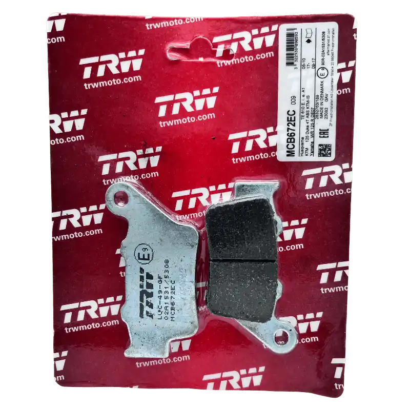 TRW Lucas Bremsbeläge MCB672EC Organisch ECE R90 Hinten Zertifiziert