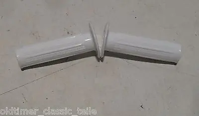 Moped Griffgummis Schnee Weiß für Fußschaltung 24mm +22mm 104mm Griffe Kostenloser Versand