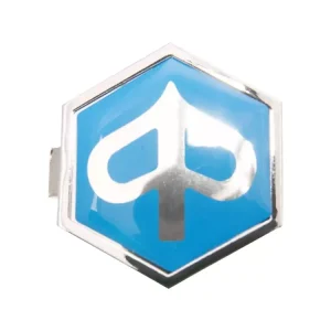 Angebot Emblem Piaggio zum Stecken 6-eckig 32x37mm glatt blau / silber