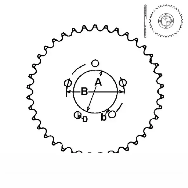 Sonderangebot Kettenrad Rohling Aluminium Z-44 für Kettenteilung 525