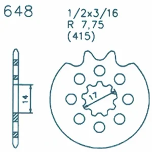 Kettenrad Ritzel Puch Maxi X30 X50 MS50 VS50 Monza NEU 648 - 15 Zähne Angebot