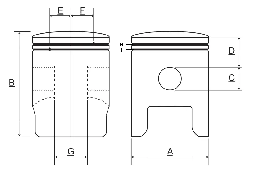 Passend für Zündapp KS100 Kolben J-K 4 Gang 281-02.107/09 Bestseller