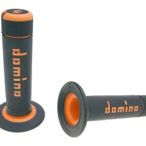 Ausverkauf Griffe Satz Domino A020 Off-Road Halbwaffel schwarz / orange