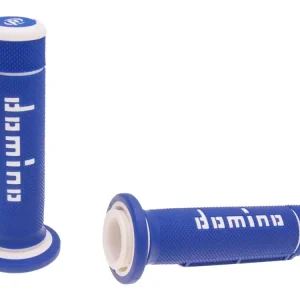 Bestpreis Griffe Satz Domino A180 ATV Daumengas 22/22mm blau-weiß