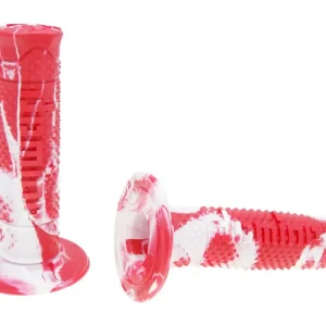 Abverkauf Griffe Satz Domino A260 Off-Road Snake rot / weiß