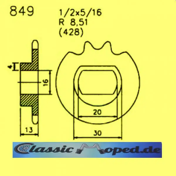 Sonderangebot Passend für Zündapp Kettenritzel Ritzel KS 80 K80 KS80 Super Sport KS125 849 - 15 Zähne NEU