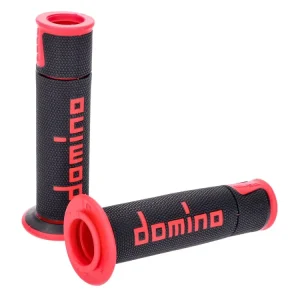 Echt Griffe Satz Domino A450 On-Road Racing schwarz / rot mit offenen Enden