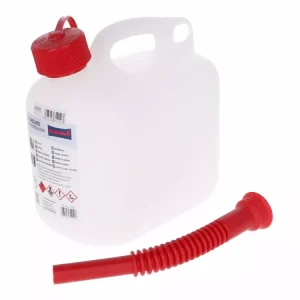 Gratis Versand Kraftstoff-Kanister transluzent 5l mit flexiblem Auslaufrohr - leer
