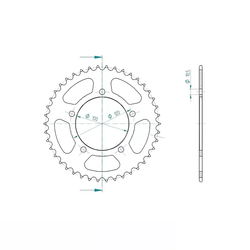 Kettenrad 42 Zähne Teilung 520 passend für Aprilia, BMW Angebot