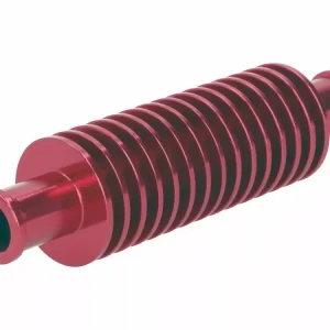 Durchlaufkühler / Minikühler Aluminium rot rund (133mm) 17mm Schlauchanschluss Kracherpreis