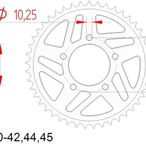 Finale Aktion Kettenrad Stahl 40 Zähne Teilung 525
