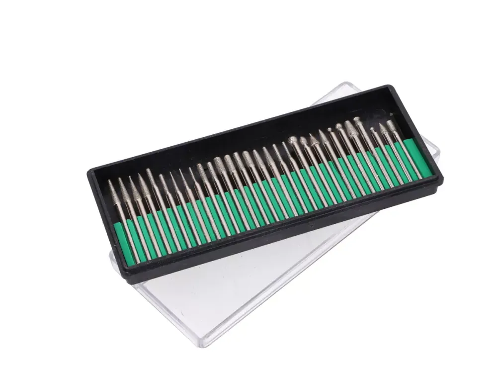 Diamant-Schleifstifte Satz 30-teilig für Rotationswerkzeug Markenware