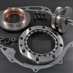 Bestpreis Yamaha XVS 1100 Anlasserfreilauf 99-09 VStar / Custom / Classic / Silverado / Midnight / Drag Star / Bulldog 5EL-15590-00 Verstärkt mit Zwischenzahnrad