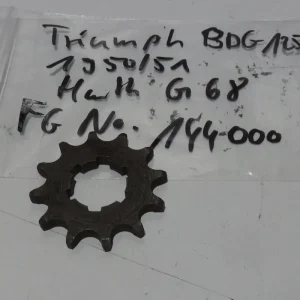 Echt Triumph BDG 125 Ritzel NEU Hurth G68 Kettenrad 12 Zähne