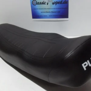 Zertifiziert Puch Monza Sitzbank Sattel schwarz mit Aufschrift Mokick NEU