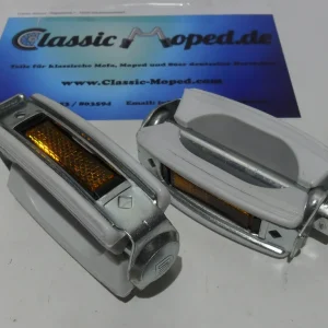 Pedale GRAU Oldtimer Moped NSU Quickly DKW Hummel Combinette NEU Schneller Versand