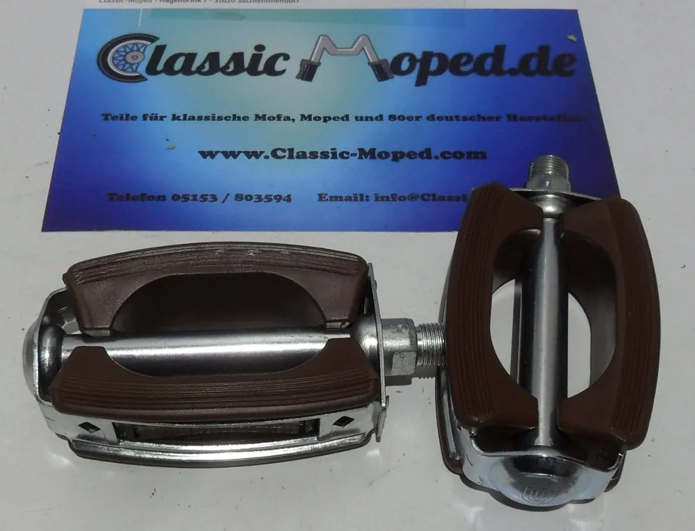 Pedale Braun Oldtimer Moped NSU Quickly DKW Hummel Combinette NEU Preisreduziert