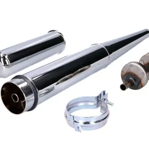 Direkt Vom Hersteller Auspuff Chrom 28mm mit Kegel Gegenkonus gelocht für Simson S50, S51, S53, S70, S83, KR51/2