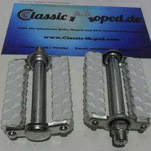 Top-Angebot Oldtimer Moped NSU DKW Kreidler Pedale weiß stark geriffelt NEU