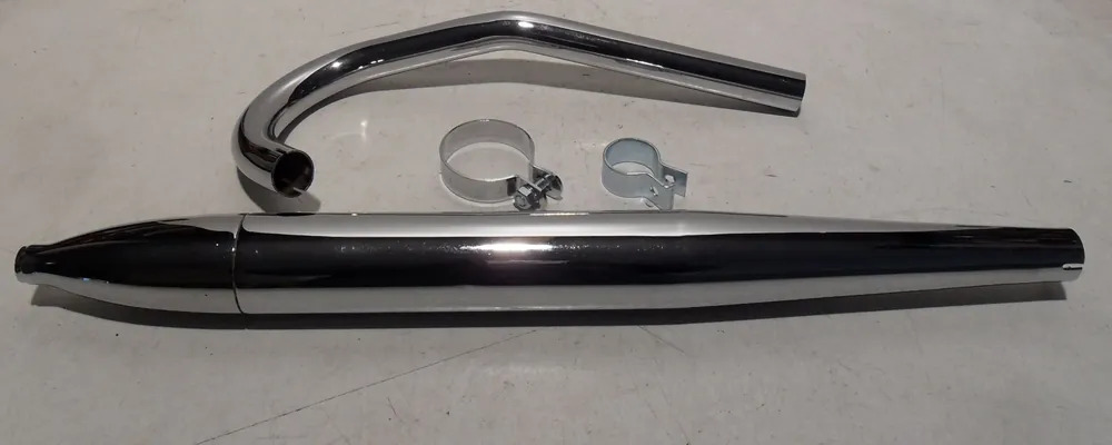 ILO 50ccm Moped Auspuff kurz Krümmer mit Knick Auspuffanlage NEU Must-Have