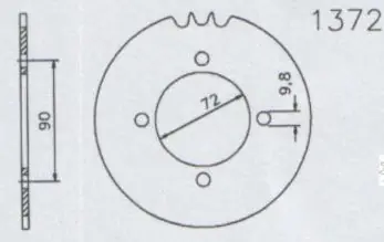 Jetzt Bestellen Kettenrad 1372 - 44 Zähne Puch M 50 R Racing M50SE KTM GP50 MS MSS Cross NEU