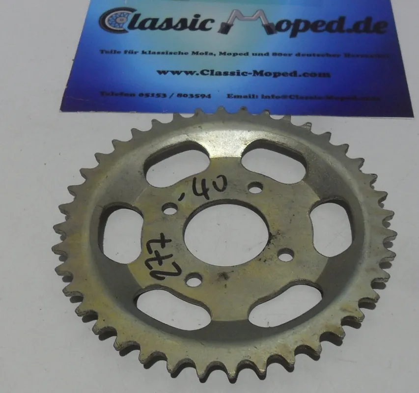 Kettenrad 277- 40 Zähne Hercules G3 Mofa Kettenritzel NEU Expressversand