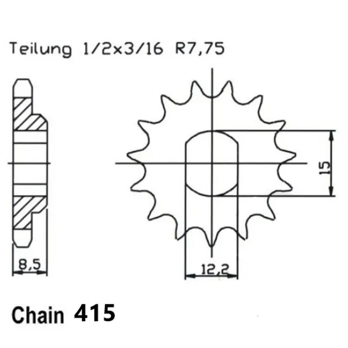 Wochenendangebot Ritzel 10Z  KTM SX 50 Mini Adventure 50 Husqvarna TC 50