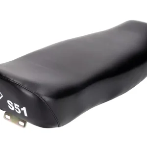Direktkauf Sitzbank Doppelsitz glatt, schwarz mit IFA S51 Schriftzug für Simson S50, S51, S70