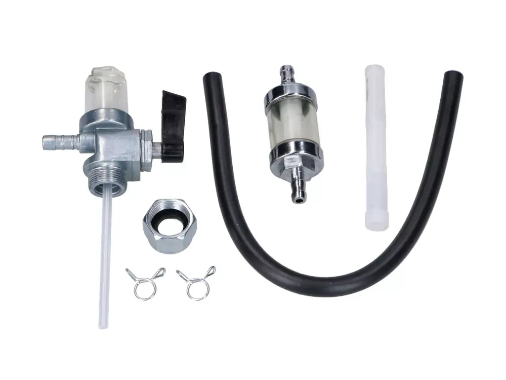 Set - Benzinhahn mit Wassersack, Benzinschlauch und Benzinfilter für Simson S50, S51, MZ ETZ, TS, ES Top-Seller