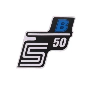 Bestpreis Schriftzug S50 B Folie / Aufkleber blau für Simson S50