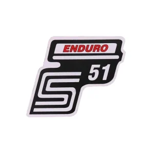 Kracherpreis Schriftzug S51 Enduro Folie / Aufkleber rot für Simson S51