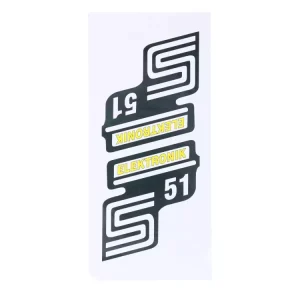 Angebot Schriftzug Aufkleber Set S51 Elektronik Folie / Aufkleber gelb für Simson S51