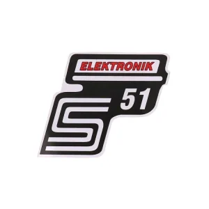 Schriftzug S51 Elektronik Folie / Aufkleber rot für Simson S51 Bestseller
