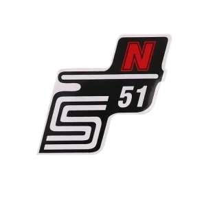 Schriftzug S51 N Folie / Aufkleber rot für Simson S51 Finale Aktion