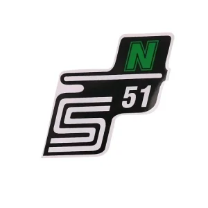 Sale Schriftzug S51 N Folie / Aufkleber grün für Simson S51