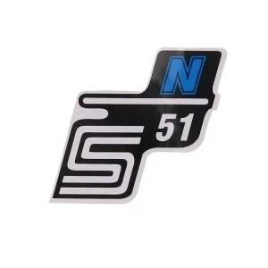 Günstig Schriftzug S51 N Folie / Aufkleber blau für Simson S51