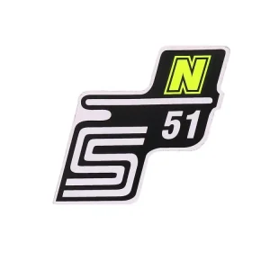 Schriftzug S51 N Folie / Aufkleber neongelb für Simson S51 Direkt Vom Hersteller